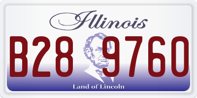 IL license plate B289760