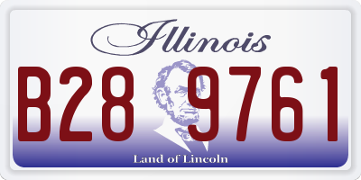 IL license plate B289761