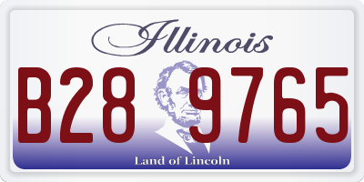 IL license plate B289765