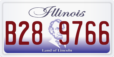 IL license plate B289766
