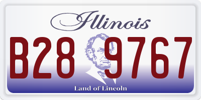 IL license plate B289767