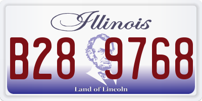 IL license plate B289768
