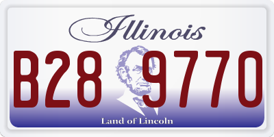 IL license plate B289770