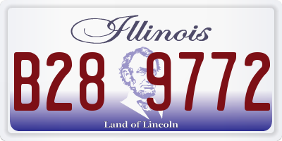 IL license plate B289772