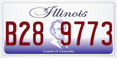 IL license plate B289773