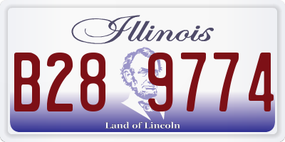 IL license plate B289774