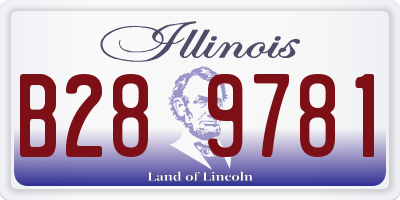 IL license plate B289781