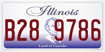 IL license plate B289786
