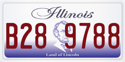 IL license plate B289788