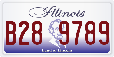 IL license plate B289789