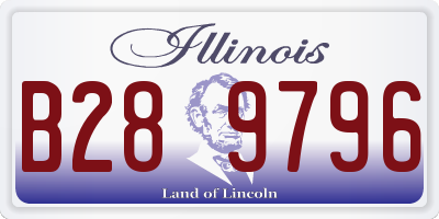 IL license plate B289796