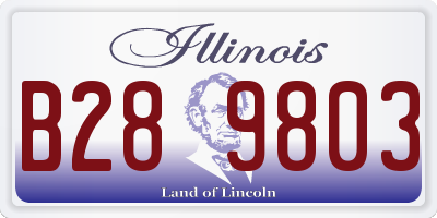 IL license plate B289803