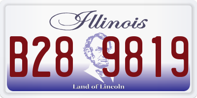 IL license plate B289819