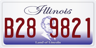 IL license plate B289821