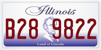 IL license plate B289822