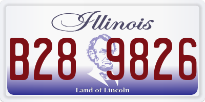 IL license plate B289826