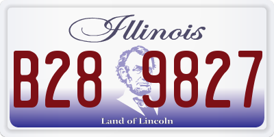 IL license plate B289827