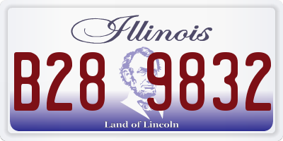 IL license plate B289832