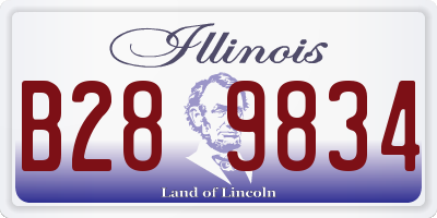 IL license plate B289834