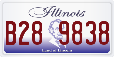 IL license plate B289838