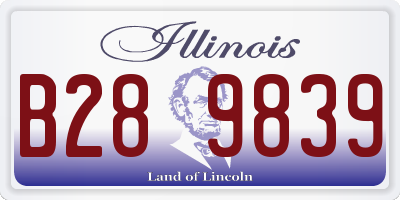 IL license plate B289839