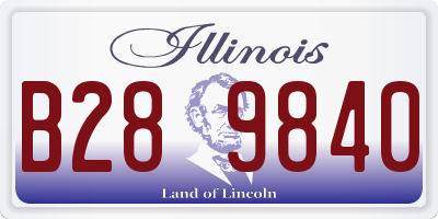 IL license plate B289840