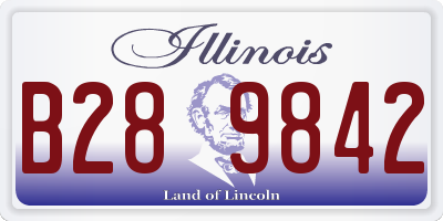 IL license plate B289842