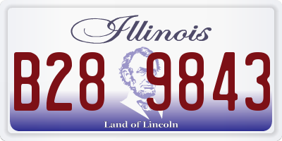 IL license plate B289843