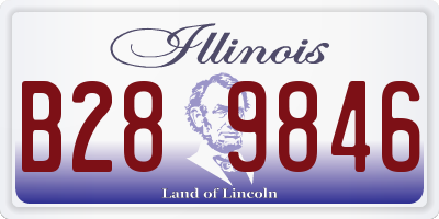 IL license plate B289846