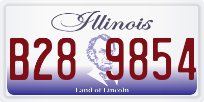 IL license plate B289854