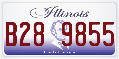 IL license plate B289855