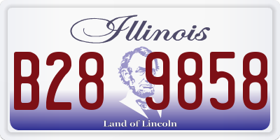 IL license plate B289858