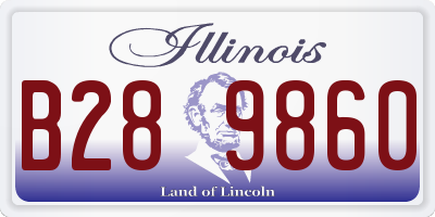 IL license plate B289860