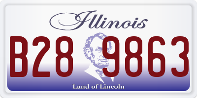 IL license plate B289863