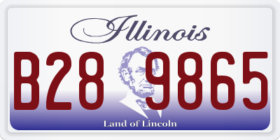 IL license plate B289865