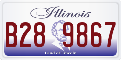 IL license plate B289867