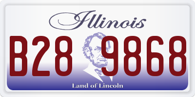 IL license plate B289868