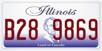 IL license plate B289869