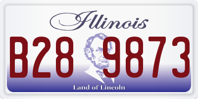 IL license plate B289873