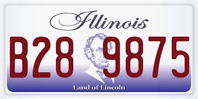 IL license plate B289875