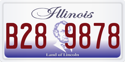 IL license plate B289878