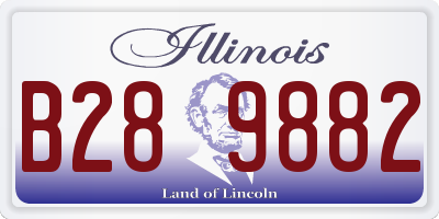 IL license plate B289882