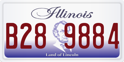 IL license plate B289884
