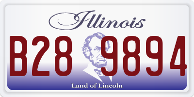 IL license plate B289894
