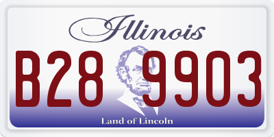 IL license plate B289903