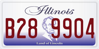 IL license plate B289904
