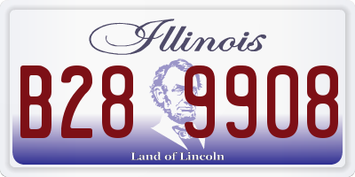 IL license plate B289908