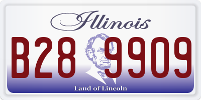 IL license plate B289909