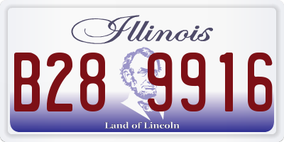 IL license plate B289916