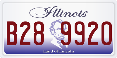 IL license plate B289920